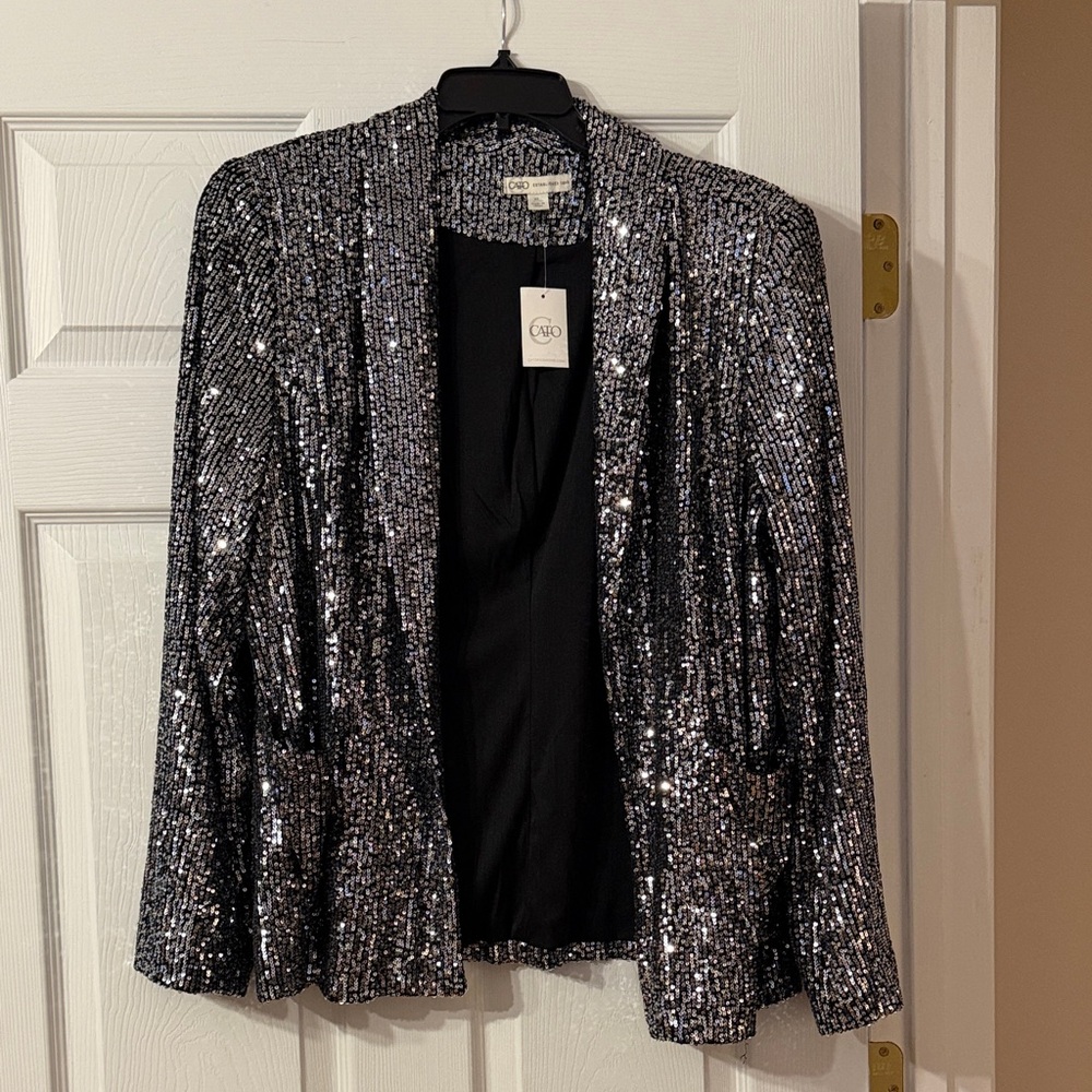 Cato Silver Sequin Blazer